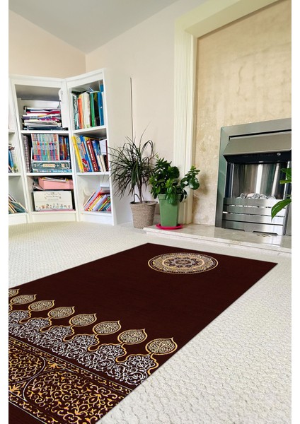 Dijital Baskılı Kaymaz Taban Yıkanabilir Hediyelik Çeyizlik Namazlık Seccade, Seccade-56-Bordo, fiyatları