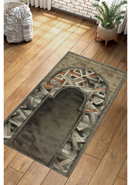 Dijital Baskılı Kaymaz Taban Yıkanabilir Hediyelik Çeyizlik Namazlık Seccade, Seccade-57-Bej, modelleri