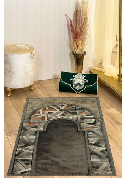 Dijital Baskılı Kaymaz Taban Yıkanabilir Hediyelik Çeyizlik Namazlık Seccade, Seccade-57-Bej, fırsatları