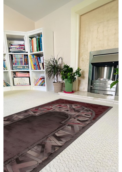 Dijital Baskılı Kaymaz Taban Yıkanabilir Hediyelik Çeyizlik Namazlık Seccade, Seccade-57-Kırmızı, fiyatları