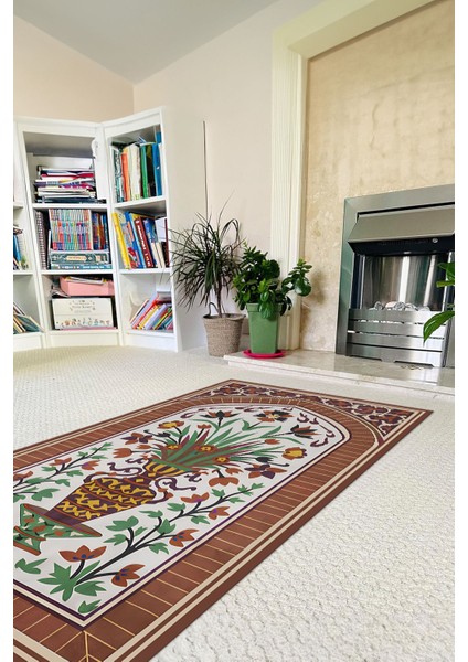 Dijital Baskılı Kaymaz Taban Yıkanabilir Hediyelik Çeyizlik Namazlık Seccade, Seccade-59-Kahve, fiyatları