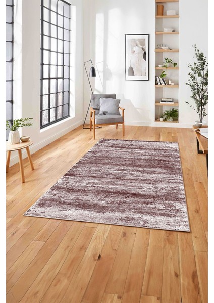Dijital Sade Modern Geçişli Desen Yıkanabilir Kaymaz Yolluk Mutfak Salon Halısı, Sade-102-Bordo, indirimleri