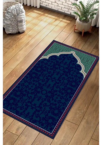 Dijital Baskılı Kaymaz Taban Yıkanabilir Hediyelik Çeyizlik Namazlık Seccade, Seccade-62-Lacivert, fiyatları