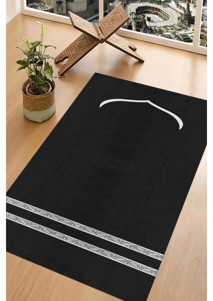 Dijital Baskılı Kaymaz Taban Yıkanabilir Hediyelik Çeyizlik Namazlık Seccade, Seccade-64-Gri, fırsatları