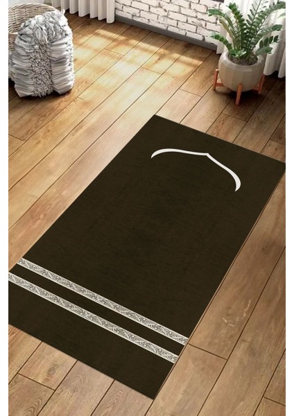 Dijital Baskılı Kaymaz Taban Yıkanabilir Hediyelik Çeyizlik Namazlık Seccade, Seccade-64-Kahve, fiyatları