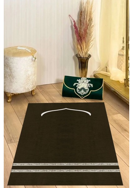 Dijital Baskılı Kaymaz Taban Yıkanabilir Hediyelik Çeyizlik Namazlık Seccade, Seccade-64-Kahve, modelleri