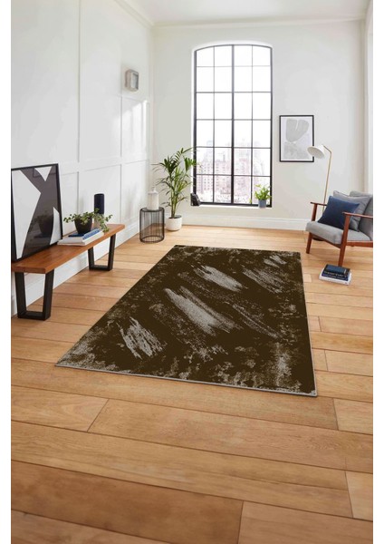 Dijital Baskılı Sade Modern Desenli Yıkanabilir Kaymaz Yolluk Mutfak Salon Halısı, Sade-104-Kahve, fiyatları