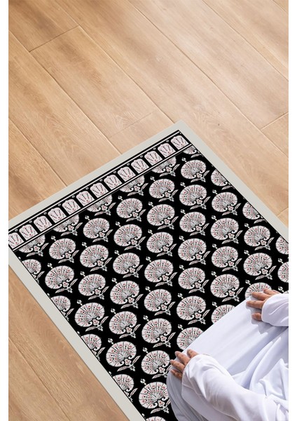 Dijital Baskılı Kaymaz Taban Yıkanabilir Hediyelik Çeyizlik Namazlık Seccade, Seccade-66-Siyah, fırsatları