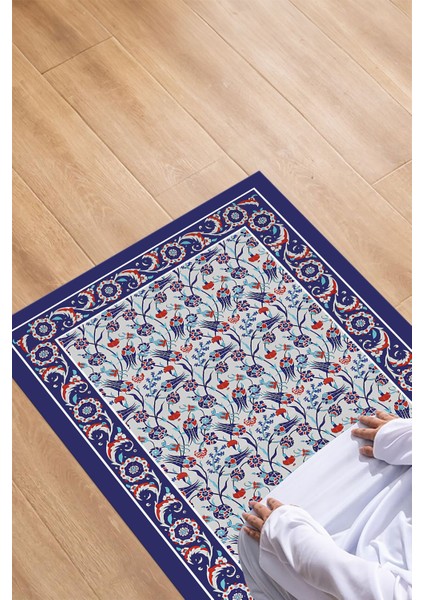 Dijital Baskılı Kaymaz Taban Yıkanabilir Hediyelik Çeyizlik Namazlık Seccade, Seccade-67-Mavi, fırsatları