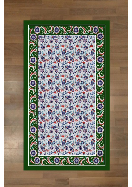 Dijital Baskılı Kaymaz Taban Yıkanabilir Çeyizlik Namazlık Seccade, Seccade-67-Yeşil, indirimleri