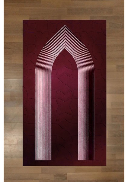 Dijital Baskılı Kaymaz Taban Yıkanabilir Hediyelik Çeyizlik Namazlık Seccade, Seccade-70-Bordo, indirimleri