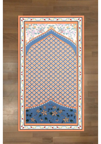 Dijital Baskılı Kaymaz Taban Yıkanabilir Hediyelik Çeyizlik Namazlık Seccade, Seccade-74-Turuncu, fırsatları