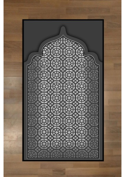 Dijital Baskılı Kaymaz Taban Yıkanabilir Hediyelik Çeyizlik Namazlık Seccade, Seccade-77-Gri, modelleri