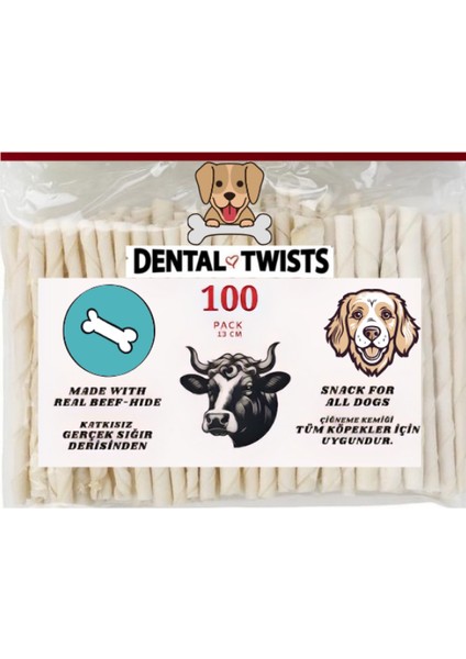 Twists Beyaz Burgu Çubuk 100'lü