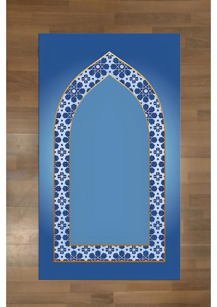 Dijital Baskılı Kaymaz Taban Yıkanabilir Hediyelik Çeyizlik Namazlık Seccade, Seccade-80-Turkuaz, modelleri