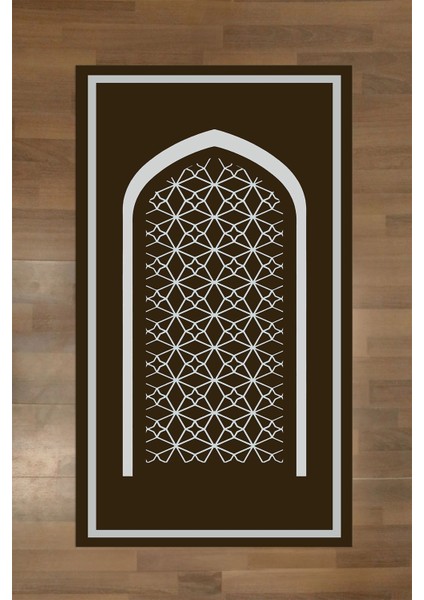 Dijital Baskılı Kaymaz Taban Yıkanabilir Hediyelik Çeyizlik Namazlık Seccade, Seccade-81-Kahve, fiyatları