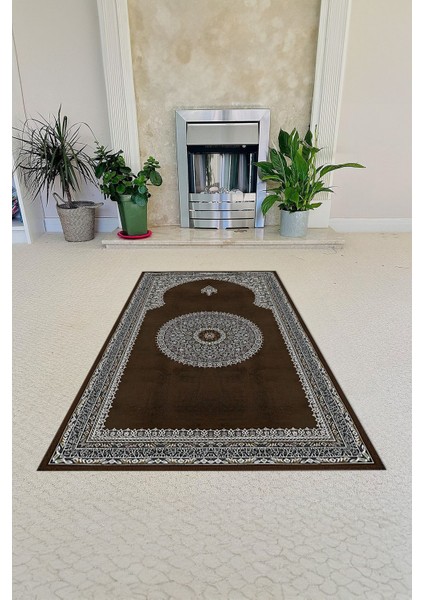 Dijital Baskılı Kaymaz Taban Yıkanabilir Hediyelik Çeyizlik Namazlık Seccade, Seccade-86-Kahve, fiyatları