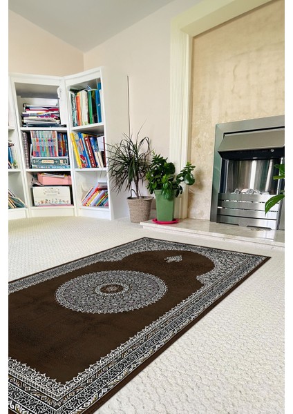 Dijital Baskılı Kaymaz Taban Yıkanabilir Hediyelik Çeyizlik Namazlık Seccade, Seccade-86-Kahve, fırsatları