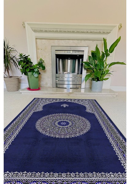 Dijital Baskılı Kaymaz Taban Yıkanabilir Hediyelik Çeyizlik Namazlık Seccade, Seccade-86-Mavi, modelleri