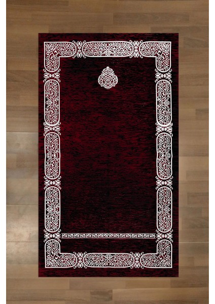 Dijital Baskılı Kaymaz Taban Yıkanabilir Hediyelik Çeyizlik Namazlık Seccade, Seccade-88-Bordo,