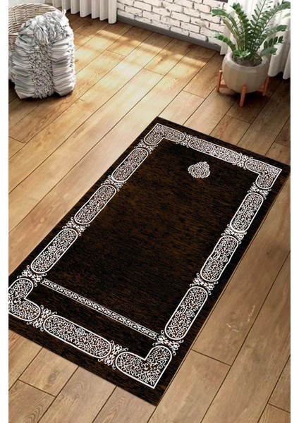 Dijital Baskılı Kaymaz Taban Yıkanabilir Hediyelik Çeyizlik Namazlık Seccade, Seccade-88-Kahve, indirimleri