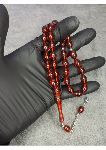 Mos Tesbih Toprak Fosilli Üst Düzey Toz Kehribar Tesbih