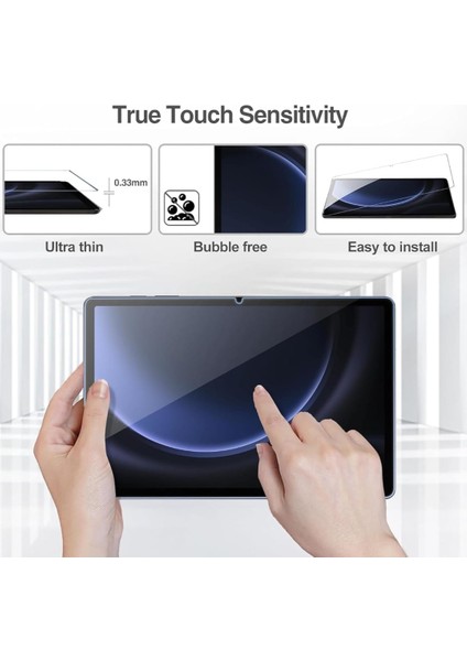 Samsung Galaxy Tab S9 Plus / S8 Plus / S7 Plus / S7 Fe Temperli Cam Ekran Koruyucu