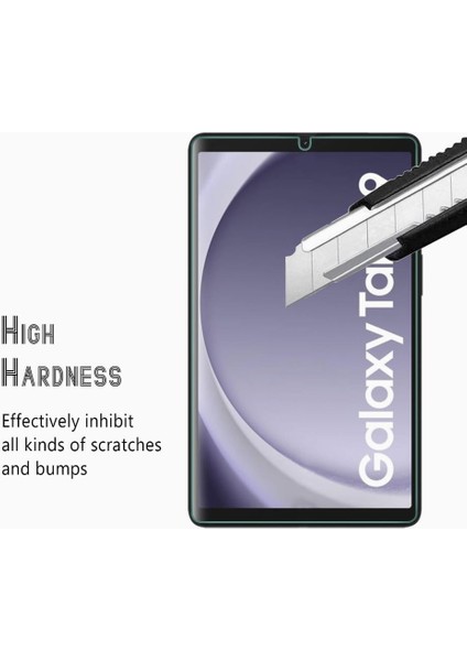 Samsung Galaxy Tab A9 8.7 Inç Ekran Koruyucu Şeffaf Cam Temperli Ekran Camı Tam Uyumlu