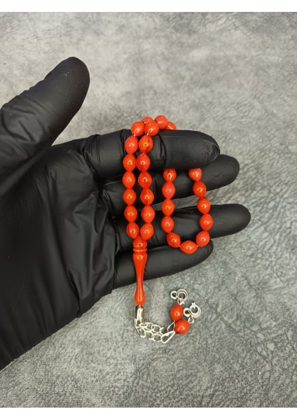 Mos Tesbih Arpa Kesim Toz Kehribar Tesbih