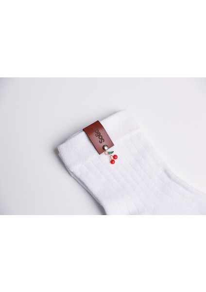 Solidsocks Kiraz Charm Detaylı Çocuk Çorap
