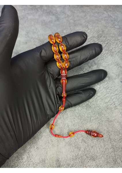 Mos Tesbih Sistemli Üst Düzey Usta Işi Toz Kehribar Tesbih fiyatları