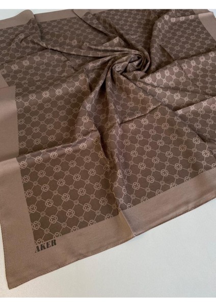 Kahverengi Elegance Monogram Eşarp 1090500-931