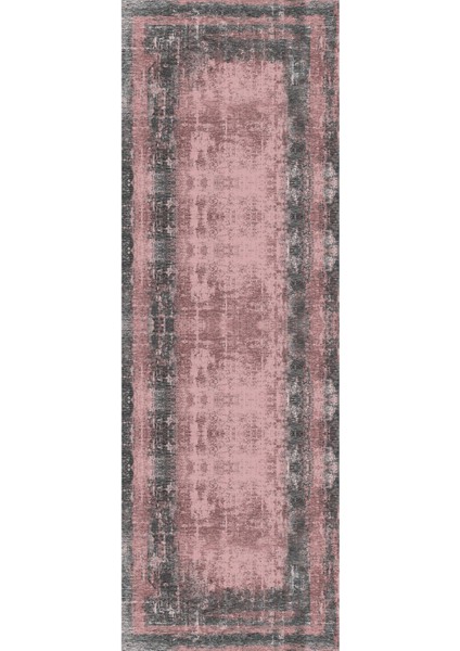 Dijital Baskılı Kaymaz Taban Yıkanabilir Sade Çerçeveli Üçlü Yatak Odası Takımı, Yo-Sade-62-Pembe,