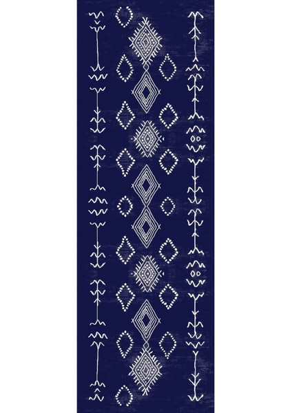 Baskılı Kaymaz Yıkanabilir Iskandinav Klasik Etnik Üçlü Yatak Odası, Yo-Iskandinav-50-Lacivert, modelleri