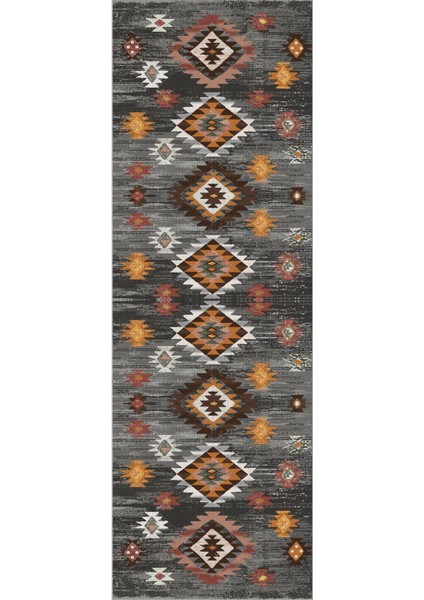 Baskılı Kaymaz Taban Yıkanabilir Etnik Geleneksel Model Üçlü Yatak Odası, Yo-Etnik-21-Gri, modelleri