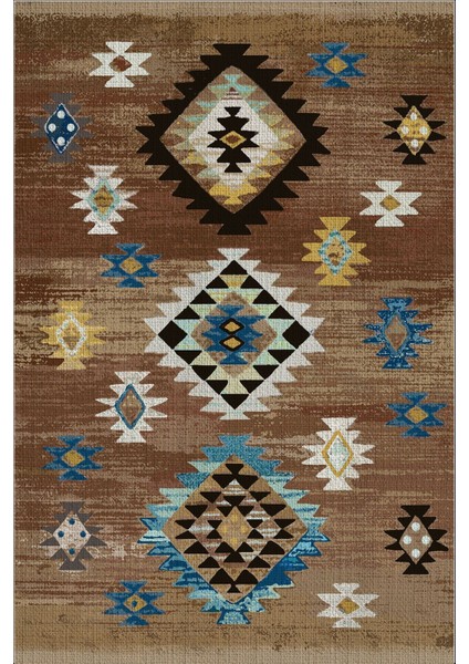 Baskılı Kaymaz Taban Yıkanabilir Etnik Geleneksel Model Üçlü Yatak Odası, Yo-Etnik-21-Kahve, fiyatları