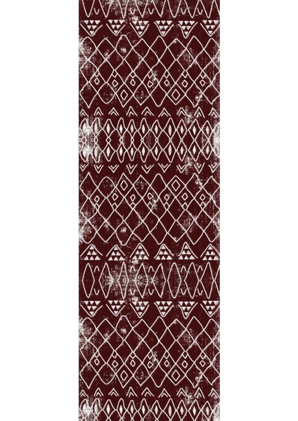 Dijital Kaymaz Yıkanabilir Modern Iskandinav Motifli Üçlü Yatak Odası, Yo-Modern-133-Bordo, modelleri