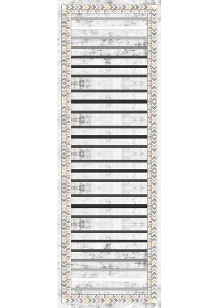 Dijital Baskılı Kaymaz Yıkanabilir Modern Çizgili Çerçeveli Üçlü Yatak Odası, Yo-Modern-174-Renkli, modelleri