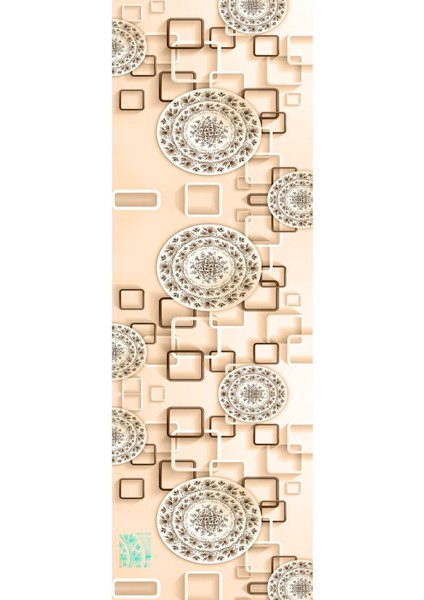 Dijital Baskılı Kaymaz Yıkanabilir Modern Çiçek Görünümlü Üçlü Yatak Odası, Yo-Modern-212-Bej, modelleri