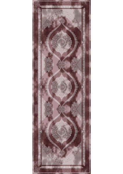Dijital Kaymaz Yıkanabilir Klasik Geleneksel Motif Desenli Üçlü Yatak Odası, Yo-Klasik-32-Bordo, modelleri