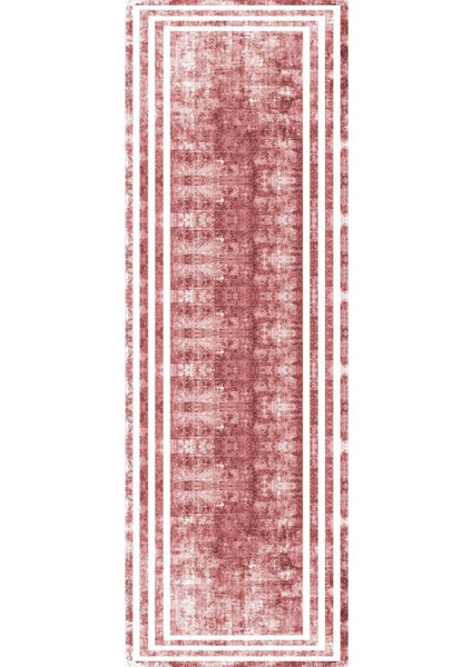 Baskılı Kaymaz Yıkanabilir Çerçeveli Sade Çizgi Model Üçlü Yatak Odası,Yo-Çerçeveli-53-Pembe, modelleri