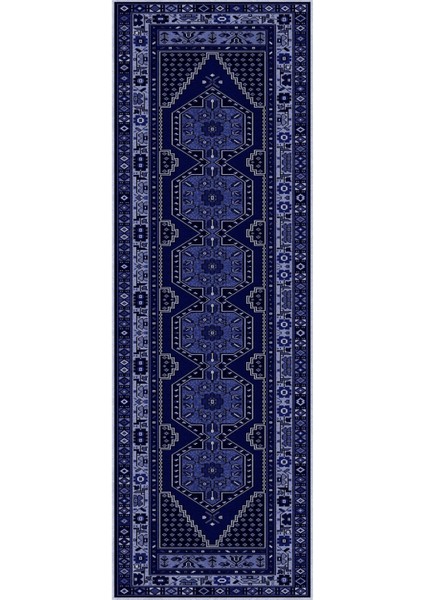 Baskılı Kaymaz Taban Yıkanabilir Etnik Klasik Çerçeve Model Üçlü Yatak Odası, Yo-Etnik-33-Lacivert, modelleri