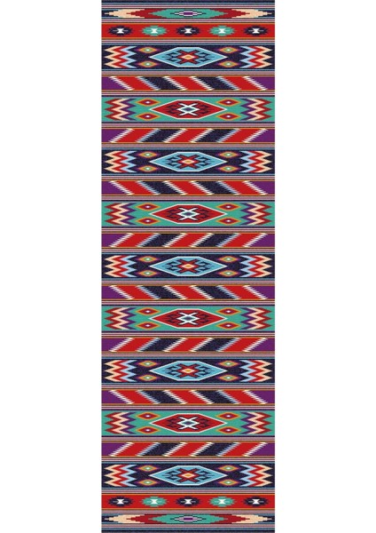 Baskılı Kaymaz Taban Yıkanabilir Etnik Hasır Görünümlü Üçlü Yatak Odası, Yo-Etnik-25-Renkli, modelleri