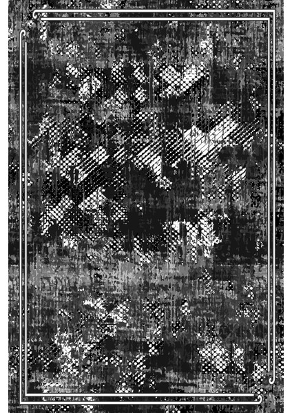 Dijital Kaymaz Yıkanabilir Modern Çerçeveli Kesik Desenli Üçlü Yatak Odası, Yo-Modern-176-Siyah, fiyatları