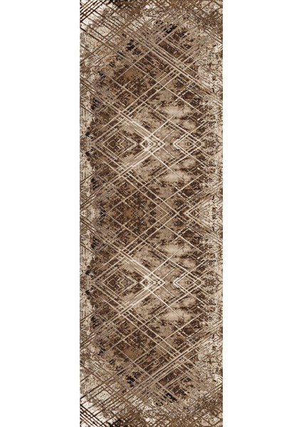 Dijital Baskılı Kaymaz Taban Yıkanabilir Sade Zikzak Desenli Üçlü Yatak Odası, Yo-Sade-65-Kahve, modelleri