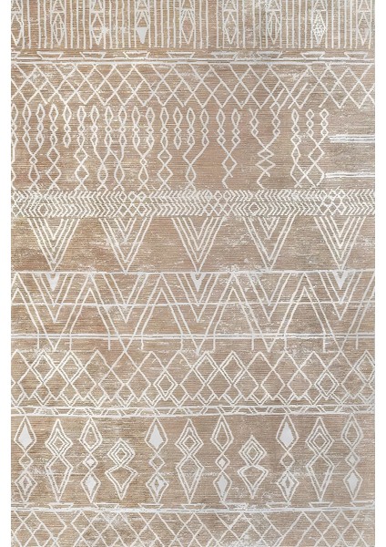 Baskılı Kaymaz Yıkanabilir Iskandinav Etnik Çizgi Desenli Üçlü Yatak Odası, Yo-Iskandinav-54-Bej, fiyatları