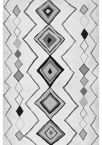 Baskılı Kaymaz Yıkanabilir Iskandinav Kilim Görünümlü Üçlü Yatak Odası, Yo-Iskandinav-35-Gri, fiyatları