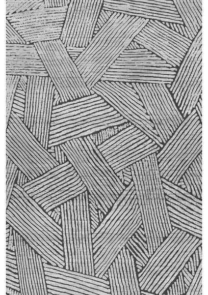 Dijital Baskılı Kaymaz Yıkanabilir Jüt Hasır Görünümlü Çizgili Üçlü Yatak Odası, Yo-Jüt-34-Gri, fiyatları