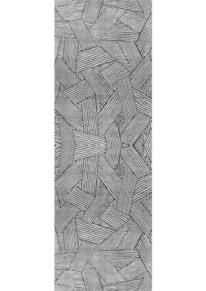 Dijital Baskılı Kaymaz Yıkanabilir Jüt Hasır Görünümlü Çizgili Üçlü Yatak Odası, Yo-Jüt-34-Gri, modelleri