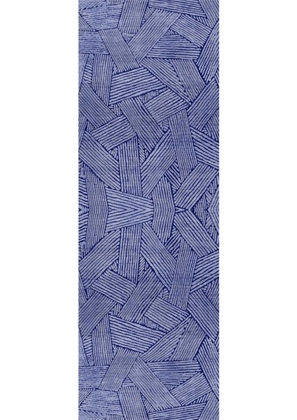 Dijital Baskılı Kaymaz Yıkanabilir Jüt Hasır Görünümlü Çizgili Üçlü Yatak Odası, Yo-Jüt-34-Lacivert, modelleri